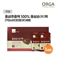 [올가] 풀비타 홍삼추출액 100프로 홍삼순(純)액 세트 (70ml*30포), 2.1L