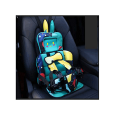 초등학생 휴대용 카시트 고양이 곰돌이 토끼 일체형, 빨강 토끼 카시트