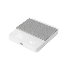 zeroHero 靈智Mini電子秤 粉水比 自動歸零 自動喚醒 手沖咖啡秤 義式機秤 含矽膠墊, 白色