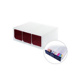 투웨이(2-Way) 수납함 3단 자주(284x202x107mm)r1d3+2fLa