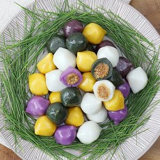 국내산 쌀로 만든 오색 송편, 1개, 1kg