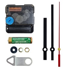 스즈키(SUZUKI) 무소음 무브먼트 14.8mm+디자인 시계바늘 06B+건전지+너트+와셔+고무패드 세트 탁상용 벽시계 시계 수리 만들기 DIY 부품 모터 부속 키트