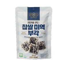 오희숙전통부각 찹쌀 미역 부각, 30g, 3개