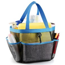 LOYEE메시샤워캐디 대학기숙사방필수품을위한휴대용포켓8개 해변 수영 체육관 여행 욕실용샤워가방블랙124345, Blue