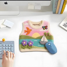 예쁘고 귀여운 니트 디자인 마우스패드, 1개, 범선 30*35cm