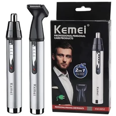 Kemei 충전식 올인원 헤어 트리머 남성용 그루밍 키트 전기 수염 페이셜 바디 눈썹 코 귀, 02 6652