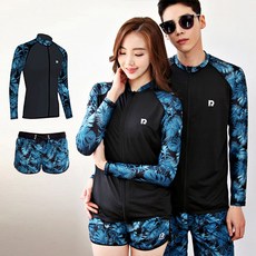 Roy MONSTER 遮蓋身材上下衣2件套裝 Indigo拉鍊泳裝-B