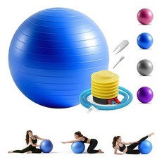 65cm1+6활동 짐볼 필라테스볼 헬스볼 pvc 강화 임산부 조산 훈련구 짐볼 강화 핵심 임산부 균형 훈련 어린이 창조력 (펌프 + 에어백 + 마개 + 저항대 2P), 블루짐볼