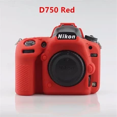 부드러운 실리콘 갑옷 카메라 가방 케이스 니콘 D750 D3200 DSLR 커버 스킨, 23 D750 Red