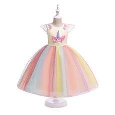 여아동 유니콘 뿔 드레스