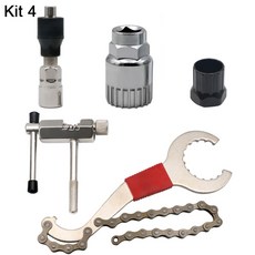 자전거 수리 도구 세트 크랭크 체인 풀러 MTB 제거 측정자 사이클링 야외 브레이커, Kit4