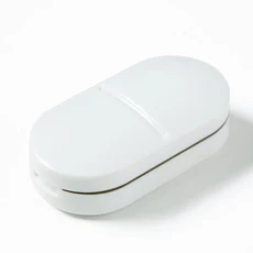 1pc알약 커터 작은 알약 또는 큰 알약을 반으로 자르기 위한 알약 분배기 알약 정제 스테인레스 스틸 블레, 02 하얀색