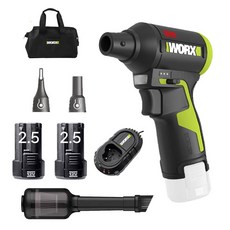 웍스 WU094 2.5듀얼+청소기세트 미니 송풍기 12V 에어건 제트팬 더스트건 세차용 소형 너구리해외쇼핑, 1개