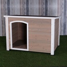 실외 견집 반려견 하우스 마당 진돗개 비가림 야외개집, M, 1개, 라이트화이트