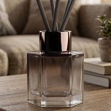 디퓨저 용기 미니 공병 헥타곤 브라운 50ml, 1개