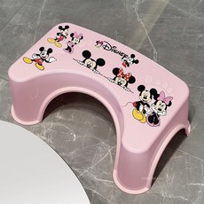 可愛卡通庫洛米馬桶凳 家用蹲坑神器 衛生間兒童成人墊腳凳, 粉色 米奇米妮貼紙 升級款