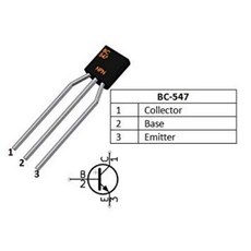 BC547(NPN) 바이폴라 트랜지스터(bjt bipolar junction transistors 45V 100mA) 0.1%의 비밀, 10개