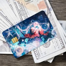 초가구야공주 신용카드 스티커 스킨 교통 체크 버스카드 스킨, 18x13.5CM, z3845684