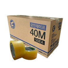 궁민 opp 박스 테이프 경포장 투명 포장용 40m, 6개