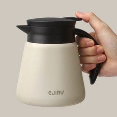 에지리 스텐테이블팟 보온보냉물병 600ml 주전자 티포트 스텐주전자+지알트레이딩Shop, 에지리 스텐테이블팟-(600ml) 아이보리