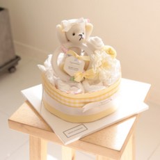 주식회사 앙앙 딸랑이 1단 기저귀케이크 (딸랑이 2종+곰인형+순면양말+미니타올), 돌선물, 1개