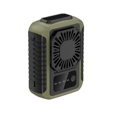 6000mAh 腰掛/頸掛兩用風扇, 軍綠, 5000mAh