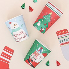 크리스마스 파티컵 홀리프렌즈 6개입 테이블 장식 용품, 1개