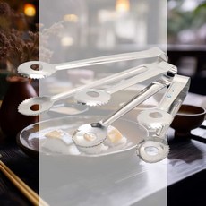 스텐 서빙집게 그릇 튀김 가정용 뷔페 야채 고기, 원써빙집게 대(CS)