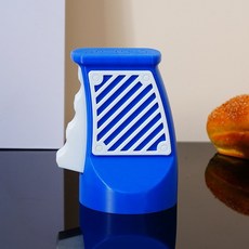 廢物專賣店 美甲女生專用 3D列印易拉罐開罐器 不傷指甲開瓶器 飲料啤酒可樂開口神器 女生開罐器 指甲保護開罐器, 1個, 深藍白