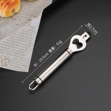 VANLUEE 304不鏽鋼啤酒開瓶器 多功能提盤器啓瓶器魚鱗刨打蛋器廚房小工具, 1個, 304不鏽鋼兩用開瓶器:如圖