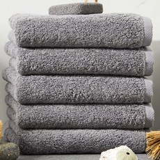 소프트터치 40수 코마사 호텔 수건 170g, 크리스탈 스톤그레이, 10개