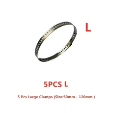 5/10/20개 유니버설 스테인리스 스틸 액슬 CV 조인트 부트 크림프 클램프 키트 드라이브샤프트 CV 부트 클, 01 5pcs L