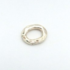 카렌실버 925 은 빈티지 울퉁불퉁 타원형 링 스몰 관통형 펜던트 목걸이 팔찌 DIY 재료