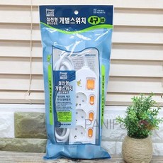 원샵 절전 개별멀티탭 4구3호 세탁기멀티탭 안전콘센트 에어컨멀티탭, 1