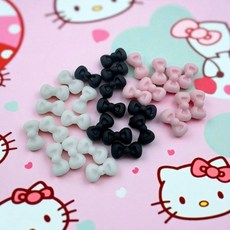 키티 리본파츠(20개입) 네일아트재료, J-56 /키티  리본파츠(20개입)-연핑크