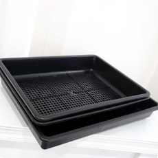 on온가지몰 저면관수 대형 플라스틱 트레이 1호 53x37cm 타공 구멍o 플라스틱화분다이, 상세페이지 참조, 1개