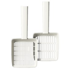 韓國SCOOPERS貓砂鏟-兩種孔徑(3mm/6mm)大面積好握砂剷, 1個, 3mm白色