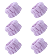 유니별 세안 손목밴드 물젖음 방지, 6개, 퍼플