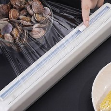 비닐랩 자르기 절단날 랩보관함 음식포장 손쉬운 일체형 커터기 보관 주방, 1개, 1