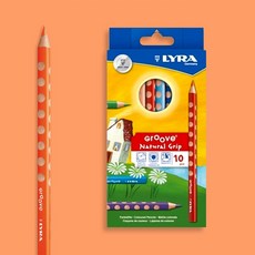 LYRA - 리라 그루브 점보색연필 (10색) 유아 바른 연필 잡기 교정 어린이선물, 단품, 단품