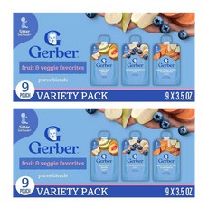 Gerber 거버 사과 배 복숭아 바나나 블루베리 사과 고구마 시나몬 99g, 18개
