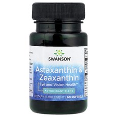 스완슨 아스타잔틴 제아잔틴 소프트젤 60정, 1, 60 SOFTGELS