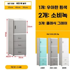 펜트리 서랍장 수납장 35cm 보관함 4서랍 작은문 캐비닛 2높이 폭좁은 틈새, K. 35cm 작은 문 서랍 3개 높이 95cm