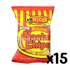 리코스 미니 라운드 나쵸칩, 80g, 15개