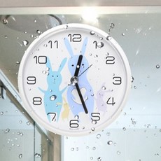 욕실 흡착 방수시계 화장실 시계 원형 방수 욕실시계 흡착형 벽시계, 1개