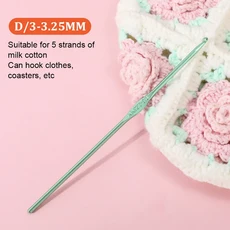 올스토어 KOKNIT 1pcs 또는 알루미늄 손잡이 크로 셰 뜨개질 스티치 직조 바늘 DIY 여러 가지 빛깔의 바느, 08 3.25mm