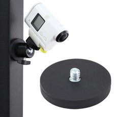 [집수리] 1/4 나사 자석 브라켓 43mm 거치대 액션캠 카메라 조명 무타공, 단품