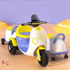 【阿LIN】 800380 LS520電動機車 兒童童車 2人騎乘 早教 音樂 機車童車 歐兜邁 三輪車 雙驅 兒童騎乘, 藍白三人座+遙, 1個