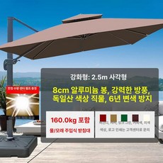 대형 루프탑 폴딩 그늘막 장박 투명 천막 접이식 비닐, 8.강화 8cm 알루미늄 2.5m 정사각형 160kg
