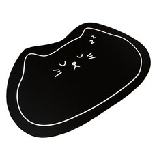 喵到寶 硅藻土軟式吸水防滑地墊 (地墊/踏墊/浴室腳踏墊/吸水墊/廚房地墊/腳踏墊), 瞌睡黑貓